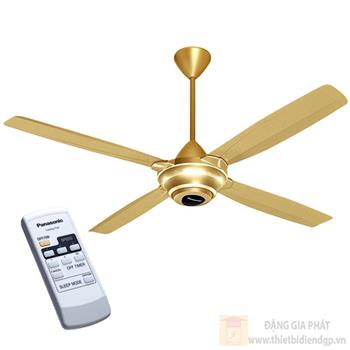 Quạt trần đ.kính cánh 140cm, màu vàng ánh kim - 59W F-56MZG-x