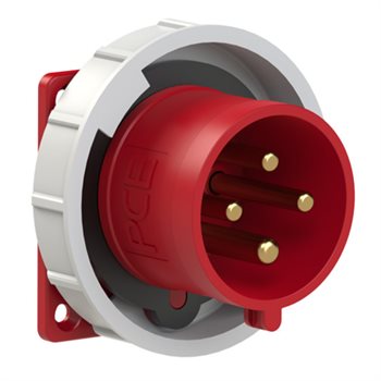 Phích cắm công nghiệp âm PCE F6242-6 dạng thẳng 32A,4P,6H,IP44 F6242-6