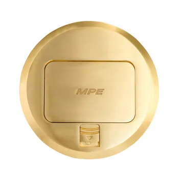 Ổ cắm âm sàn MPE FCY-60 kiểu tròn màu vàng FCY-60