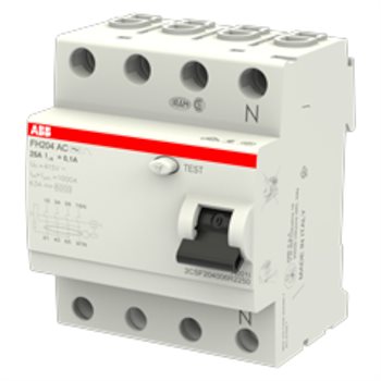 RCCB ABB 4P FH204 AC Type 100mA FH204