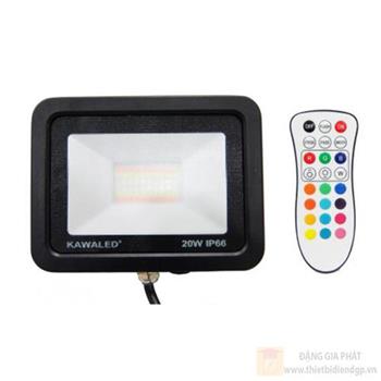 Đèn pha thân đúc mỏng đổi màu điều khiển remote 20W FL20W-RGB