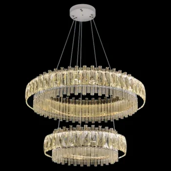 Đèn treo Led trang trí HUFA FT 6361 Ø600+400*H1500 - Led 100W, ánh sáng 3 chế độ FT 6361