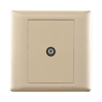 Bộ ổ cắm Tivi đơn CHINT NEW7-G20102A Champagne NEW7-G20102A