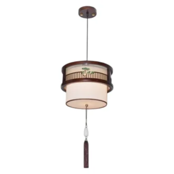Đèn gỗ + Acrylic treo quán HUFA TQ 6641 Ø300*H200+1200, E27*1 TQ 6641