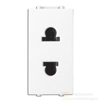 Ổ cắm đơn hai chấu màu trắng GA112-T GA112-T