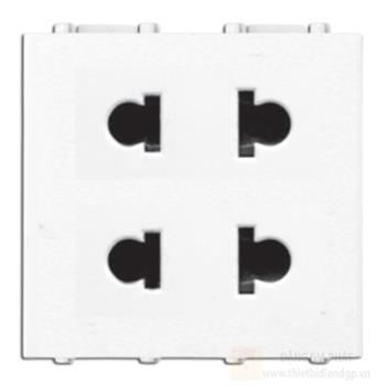 Ổ cắm đôi hai chấu màu trắng GA122N-T GA122N-T