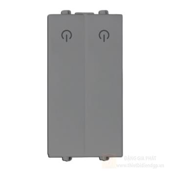 Hạt công tắc đôi 1 chiều sơn màu ghi xám GA521-G GA521-G