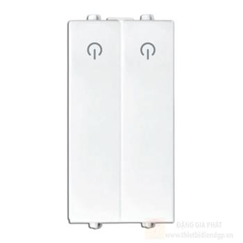 Hạt công tắc đôi 1 chiều màu trắng GA521-T GA521-T