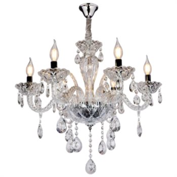 Đèn chùm pha lê Andora Ø610*H530+400-E14*6 (Pha Lê Trong) CPL-814/6