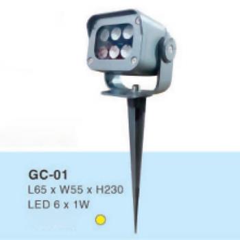 Đèn chiếu sáng cảnh quang L65*W55*H230 - LED 6W*1 - ánh sáng vàng GC-01