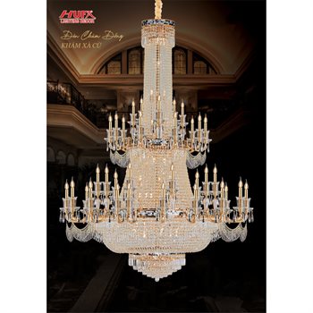 Đèn chùm đồng HUFA CĐ 1234/42 Ø1700*H2250+450 CĐ 1234/42