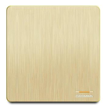 Bộ công tắc đơn 2 chiều mặt nhựa vân xước màu vàng Grimma G20GK12 G20GK12