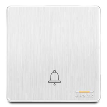 Bộ nút nhấn chuông mặt nhựa vân xước màu trắng Grimma G20WDB G20WDB