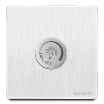 Bộ triết áp đèn mặt nhựa vân xước màu trắng Grimma G20WDL G20WDL