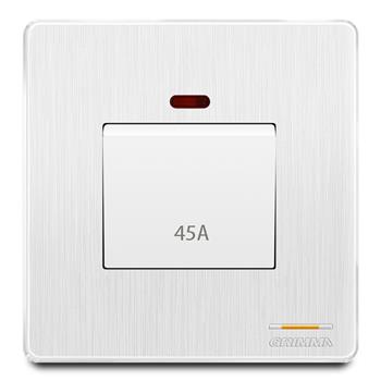 Bộ công tắc 45A mặt nhựa vân xước màu trắng Grimma G20WK45A G20WK45A