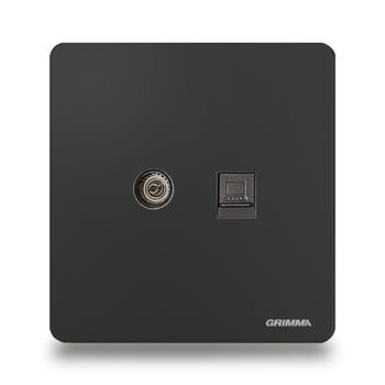 Bộ ổ cắm tivi + mạng Grimma G3BTVPC G3BTVPC