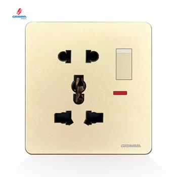 Bộ ổ cắm 2 chấu + 3 chấu có công tắc điều khiển Grimma G3GKSK23 G3GKSK23