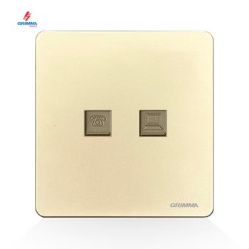 Bộ ổ cắm điện thoại + mạng Grimma G3GTELPC G3GTELPC