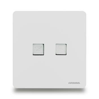 Bộ ổ cắm điện thoại + mạng Grimma G3WTELPC G3WTELPC