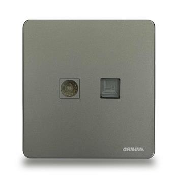 Bộ ổ cắm tivi + mạng Grimma G4TVPC G4TVPC