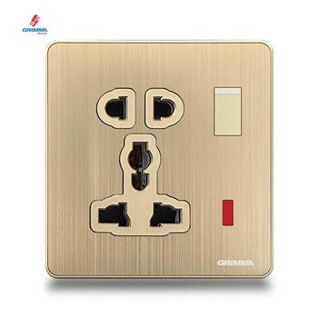 Bộ ổ cắm 2 chấu + 3 chấu + đèn báo Grimma G5GKSK23 G5GKSK23