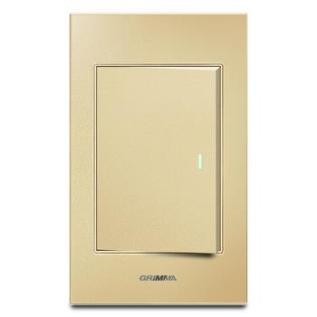 Bộ công tắc đơn 2 chiều Grimma, mặt kính cường lực G6 series G6GLGK12 G6GLGK12
