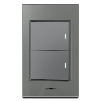 Bộ công tắc đôi 2 chiều Grimma, mặt kính cường lực G6 series G6GLXK22 G6GLXK22