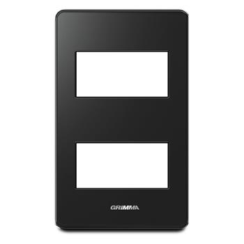 Mặt viền 2 hạt cỡ S Acrylic màu đen Grimma G7 series, G7ACBL-M2 G7ACBL-M2