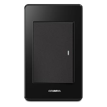 Bộ công tắc đơn 1 chiều Grimma, mặt Acrylic đen G7 series G7ACBLK11 G7ACBLK11
