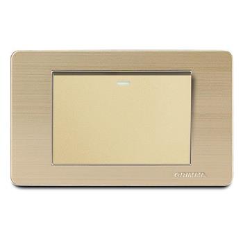Bộ công tắc đơn 1 chiều Grimma, mặt thép không gỉ G7 series G7SGK11 G7SGK11