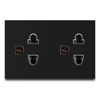 Hạt ổ cắm đôi 3 chấu size L Grimma G7 series, G7SK333 G7SK333