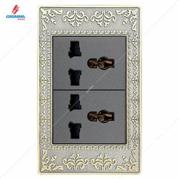 Bộ Ổ cắm đôi 3 chấu GRIMMA G8ZAX2SK3  G8ZAX2SK3