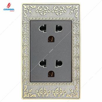 Ổ cắm đôi 3 chấu GRIMMA G8ZAXSK333 G8ZAXSK333