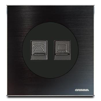 Bộ ổ cắm điện thoại + mạng Grimma G88TELPCS G88TELPCS