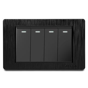 Bộ công tắc bốn 2 chiều Grimma, mặt nhựa vân xước G8 series G8BK42 G8BK42