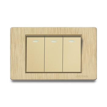 Bộ công tắc ba 2 chiều Grimma, mặt nhựa vân xước G8 series G8GK32 G8GK32