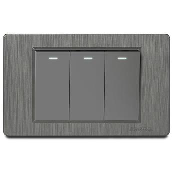 Bộ công tắc ba 2 chiều Grimma, mặt nhựa vân xước G8 series G8K32 G8K32