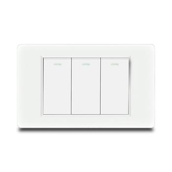Bộ công tắc ba 1 chiều Grimma, mặt nhựa vân xước G8 series G8WK31 G8WK31