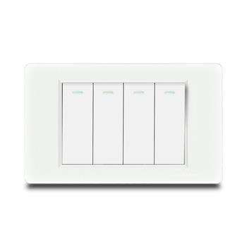 Bộ công tắc bốn 1 chiều Grimma, mặt nhựa vân xước G8 series G8WK41 G8WK41