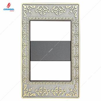 Mặt viền 2 hạt cỡ S ZinC màu xám Grimma G8 series, G8ZAX-M2 G8ZAX-M2