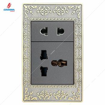Bộ ổ cắm 2 chấu + 3 chấu GRIMMA G8ZAXSK2SK3 G8ZAXSK2SK3