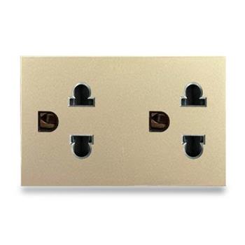 Hạt ổ cắm đôi 3 chấu size L Grimma G9 series, G9SK333 G9SK333