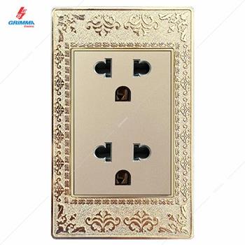 Bộ ổ cắm đôi 3 chấu GRIMMA G9ZAGSK333 G9ZAGSK333