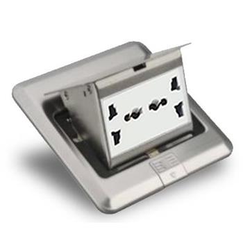 Ổ cắm âm sàn đôi 3 chấu Grimma GF2S3S GF2S3S