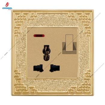 Bộ ổ cắm 3 chấu Grimma GOCKSK3 có đèn báo GOCKSK3