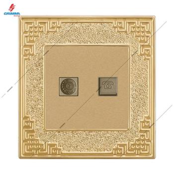 Bộ ổ cắm tivi + điện thoại Grimma GOCTVTEL GOCTVTEL