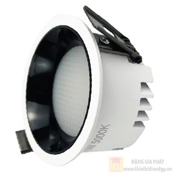 Đèn Led âm trần GS Lighting Tán quang chống chói chóa đen GSDTQ-C-B