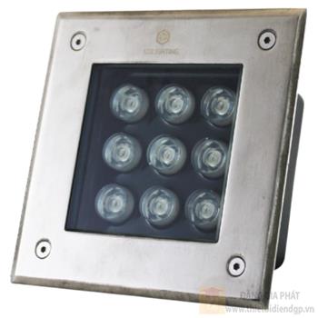 Đèn âm đất vuông GSDV ánh sáng vàng GSDV