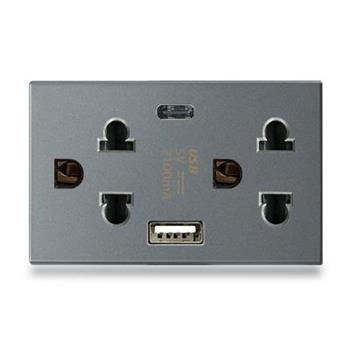 Hạt ổ cắm USB type A + type C size L Grimma G8 series, G8SKUSB G8SKUSB