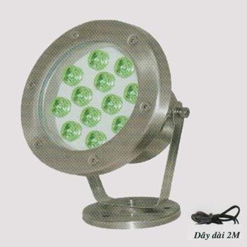 Đèn led âm nước HB 18W màu xanh dương và lá HB 18W